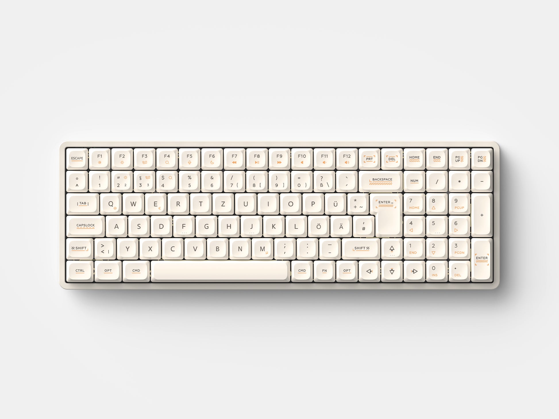 启云科技 Magi96 ISO 配列-DE aluminum low-profile 机械键盘 German layout
