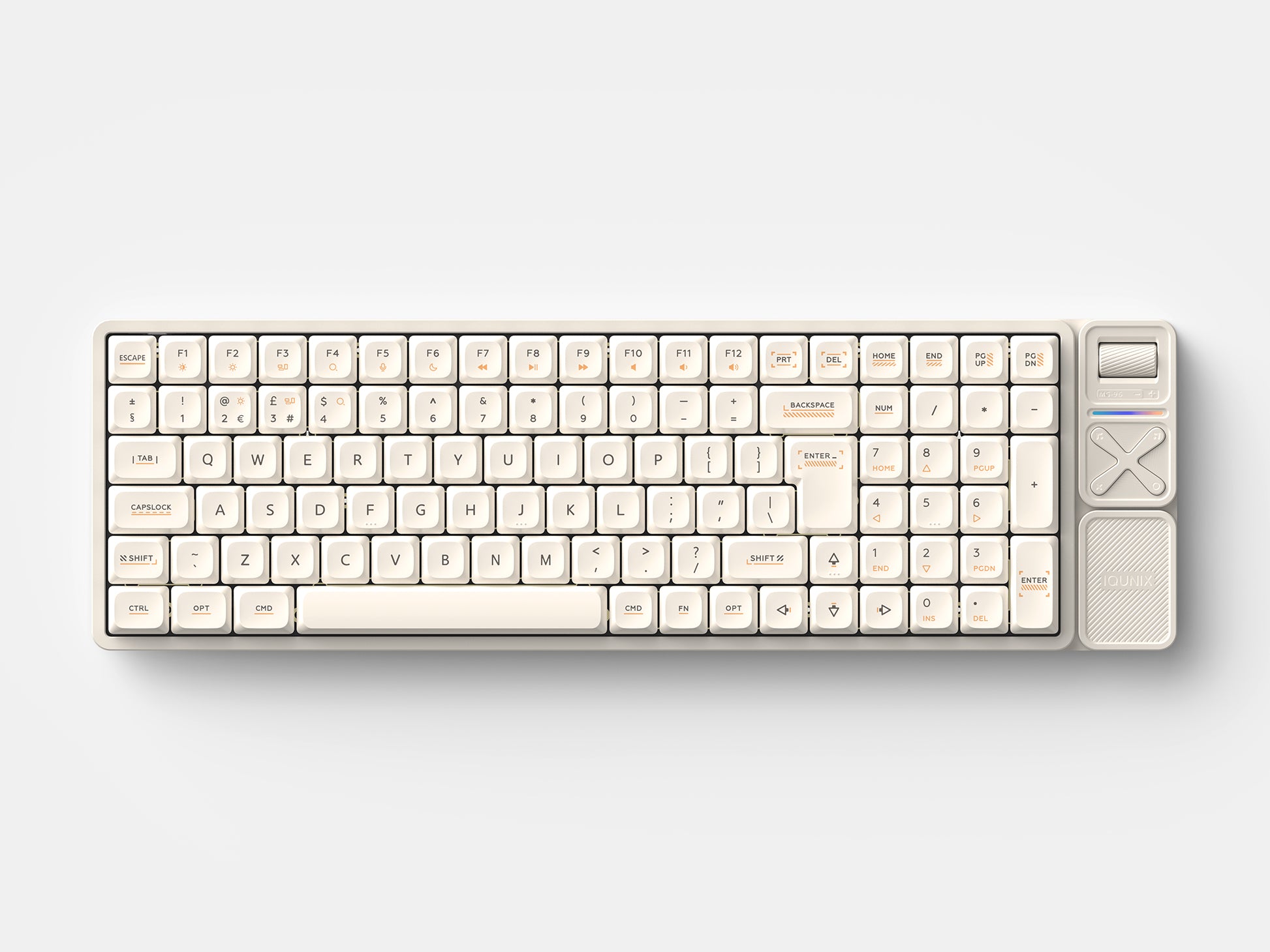 启云科技 Magi96 Pro 96% ISO 配列-UK layout 键盘 with dedicated numpad and multimedia control module