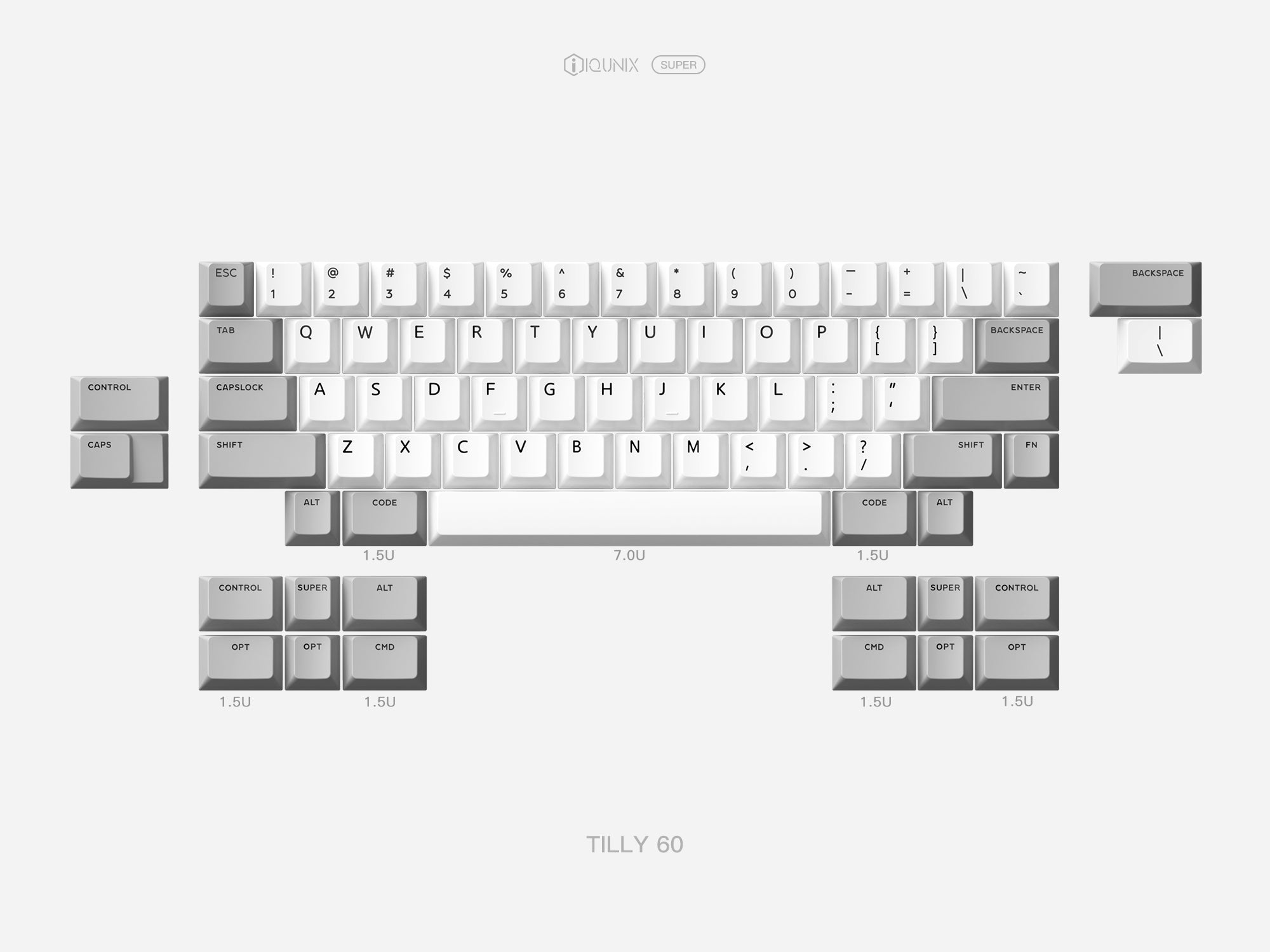 启云科技 Tilly 60 PBT 键帽 Set
